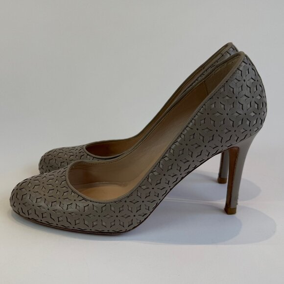 LK Bennett Grey Pumps with Pierced Floral Motif, EU 40 - Picture 5 of 16